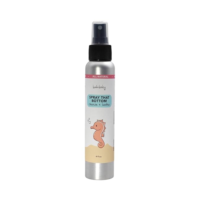 Balm Baby Spray That Bottom - Diaper Rash Cream Spray – No Touch - No Rub - Travel Friendly Skin Aid To Cleanse, Moisturize, Soothe, Prevent and Heal – 4oz All Natural, Vegan, Herbal Diaper Care