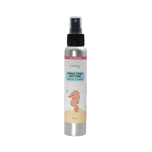 Balm Baby Spray That Bottom - Diaper Rash Cream Spray – No Touch - No Rub - Travel Friendly Skin Aid To Cleanse, Moisturize, Soothe, Prevent and Heal – 4oz All Natural, Vegan, Herbal Diaper Care