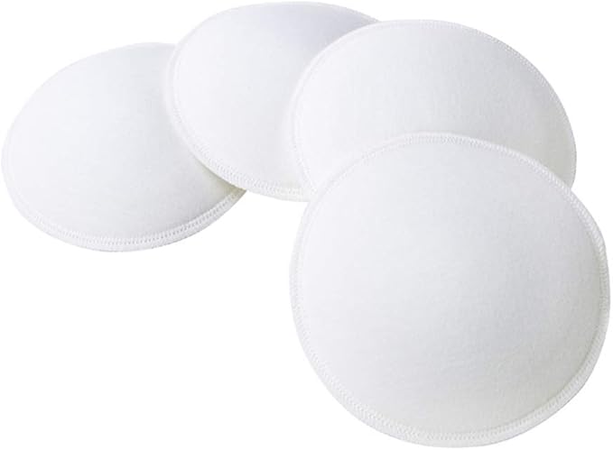 4pcs Breast Pads Absorbency Soft Breathable Organic Cotton Pads for Anti-overflow Breast Pads Nursing Accessories Cotton, app.11cm/4.33in, As Pic Shows