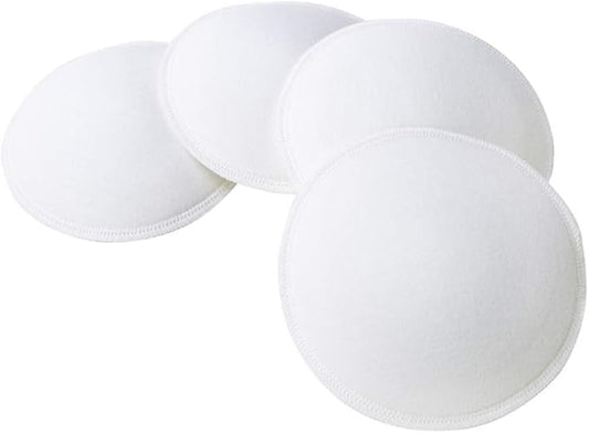 4pcs Breast Pads Absorbency Soft Breathable Organic Cotton Pads for Anti-overflow Breast Pads Nursing Accessories Cotton, app.11cm/4.33in, As Pic Shows