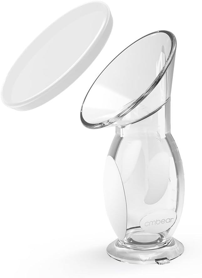 Silicone Manual Breast Pump - 4oz/100ml Capacity, Food Grade, Soft Bottle for Gentle Breast Milk Collection