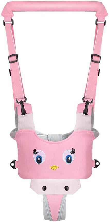 Surakey Baby Walking Harness - Handheld Kids Walker Helper - Toddler Walker Harness Adjustable Assistant Belt - Help Infant Learning Walk Support Assist Trainer Tool for 7-24 Month Old (Pink)
