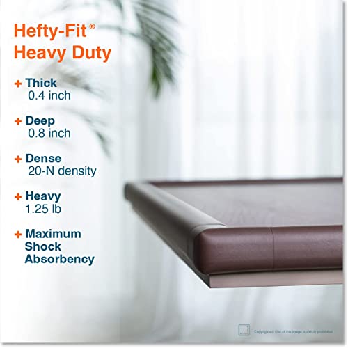 21ft Edge 4 Corners - Bundle & Save - RovingCove HeftyFit Edge Corner Guards, Coffee Brown