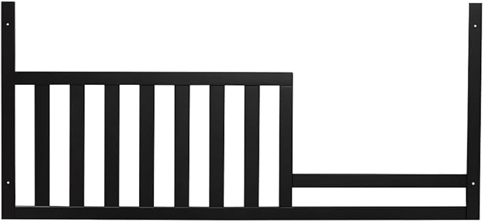 Toddler Bed Safety Guard Rail for Munire & Echelon Convertible Cribs - Solid Wood Rail for Convertible Crib to Toddler Bed Conversion - Safety Bed Rail for Children (Black)