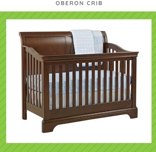 Full-Size Conversion Kit Bed Rails for Oberon Convertible Cribs - Solid Wood Rail - Toddler and Adult Bed Rail for Full-Size Bed - Essential Nursery & Baby Furniture (Cherry)