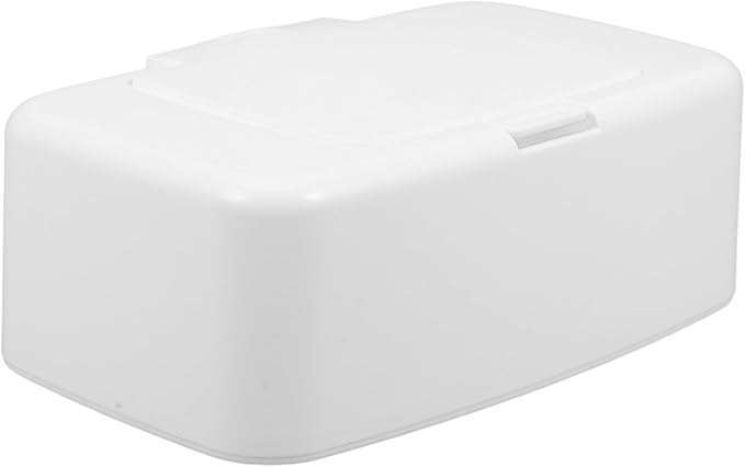 Ipetboom Baby Wipes Dispenser Refillable Wet Tissue Holder with Nonslip Base and Dust Cover Portable Wipe Storage Box for Nursery Kitchen Bathroom 6.69X4.13X2.36In