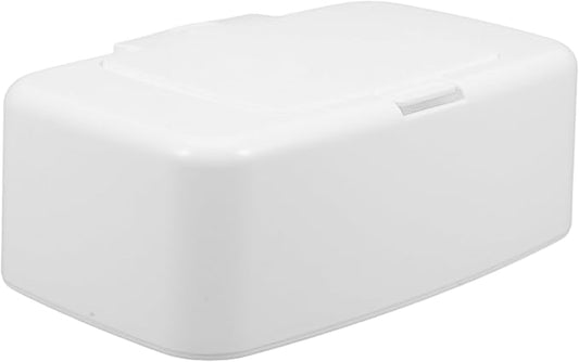 Ipetboom Baby Wipes Dispenser Refillable Wet Tissue Holder with Nonslip Base and Dust Cover Portable Wipe Storage Box for Nursery Kitchen Bathroom 6.69X4.13X2.36In