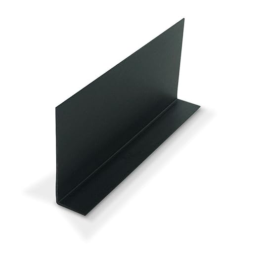 Outwater Plastics 1922-Bk Black 1''X 3'' X 1/16''' Inch Styrene Angle Plastic Angle Moulding 48 Inch Lengths (Pack of 3)