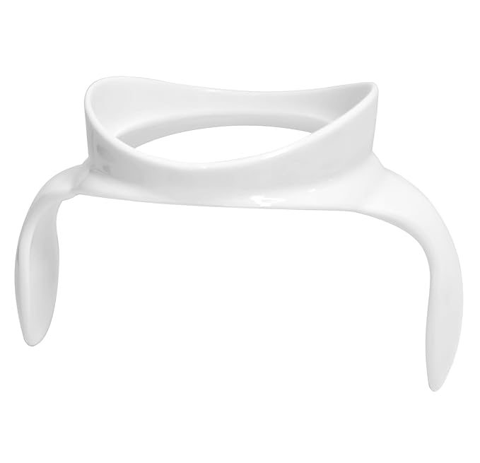 Baby Bottle Handles Compatible with Lansinoh Baby Bottles, Ergonomic Bottle Holder for Newborn, 4 Pack (White)