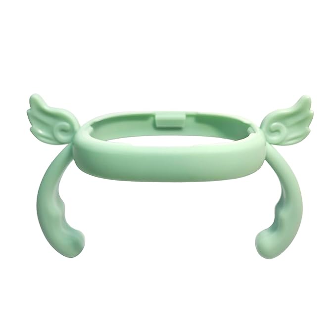 Bottle Handles Compatible for hegen Baby Bottles Anti Colic Wide Neck White and Green, 4 Pack