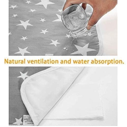 Waterproof Baby Diaper Changing Pad Multi Function Diaper Change Mat for Girls Boys Newborn - Leak Proof Sanitary Mats for Home and Outdoor, Travel,Premium Liners 19.6X27.5 in (Grey&Blue)