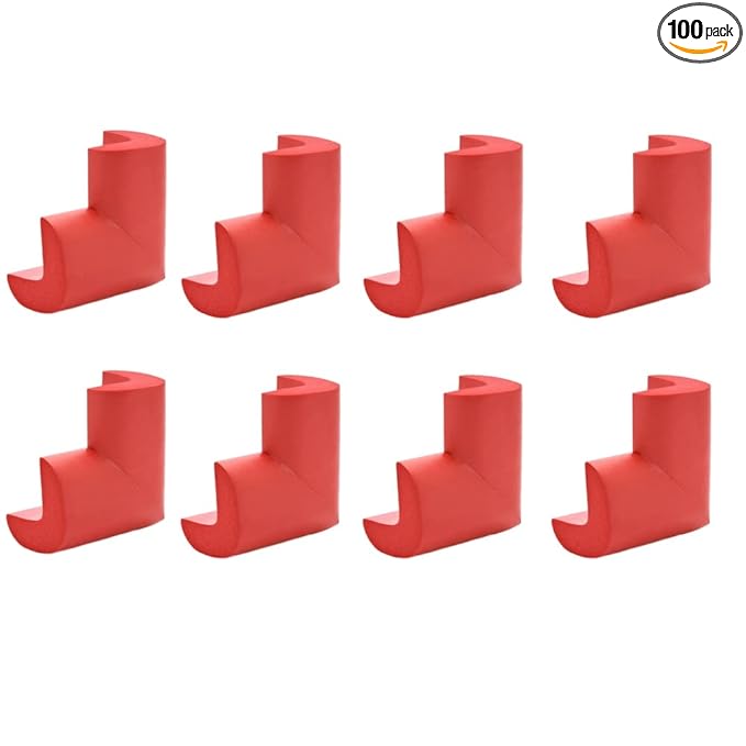 TopHomer 8 Pack Corner Guards Corner Protectors Furniture Corner & Edge Safety Bumpers Proofing Bumper Cushion for Table Furniture Sharp Corners-Red