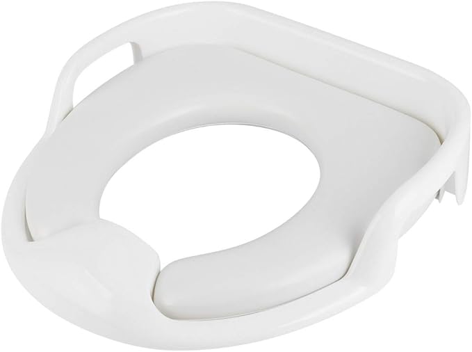 Potty Training Seat, Baby Potty Training for Boys and Girls Soft Children Toilet Seat with NonSlip Handle (White)