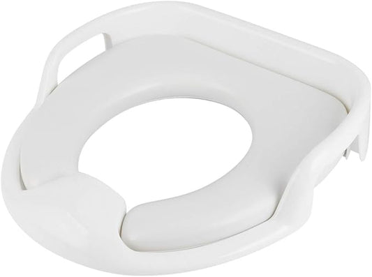 Potty Training Seat, Baby Potty Training for Boys and Girls Soft Children Toilet Seat with NonSlip Handle (White)