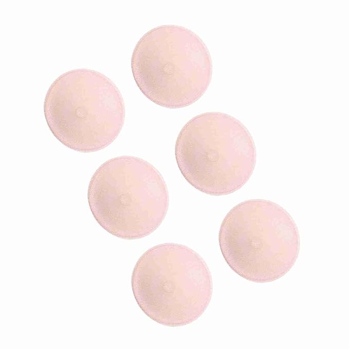 Reusable Cotton Breast Pads Washable Nursing Pads 6 Pack White Absorbent 12cm Diameter for Nursing Mothers