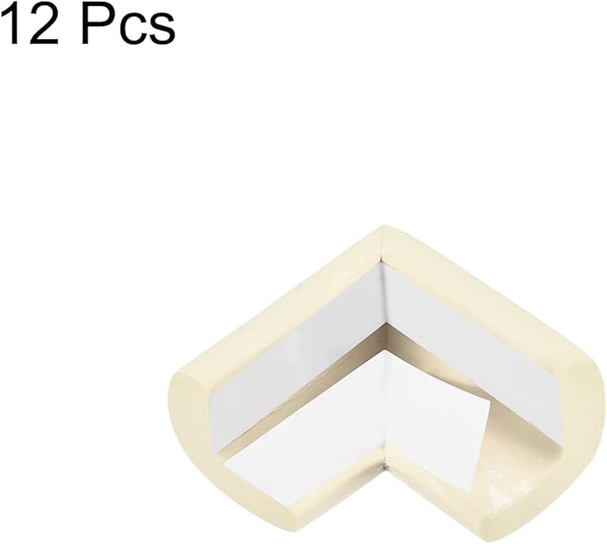 uxcell Corner Guards Edge Protectors, 12Pack Foam Safety Bumper L Shape, 55mm/2.16"(L) for Furniture Corner Table Edge Guard, White