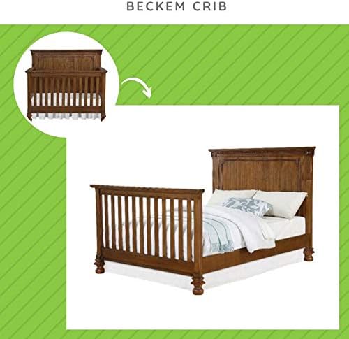 Full-Size Conversion Kit Bed Rails for Bertini Baby Convertible Cribs by Dorel - Solid Wood Rail - Toddler and Adult Bed Rail for Full-Size Beds - Essential Nursery & Baby Furniture (Antique Natural)