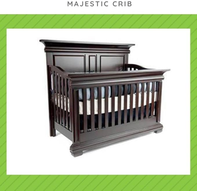Toddler Bed Safety Guard Rail for Munire & Echelon Convertible Cribs - Solid Wood Rail for Convertible Crib to Toddler Bed Conversion - Safety Bed Rail for Children (Espresso)