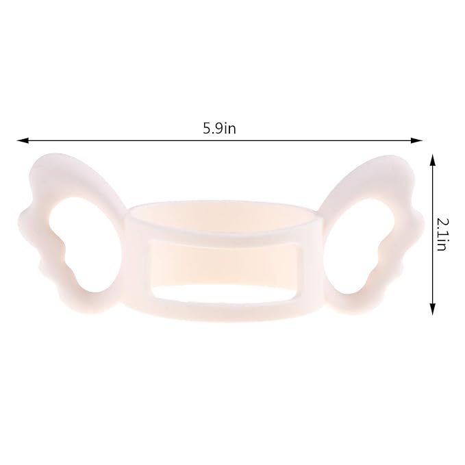 Silicone Wide-Neck Baby Bottle Handle, Outer Diameter Over 6cm for Bottle (Pack of 2)
