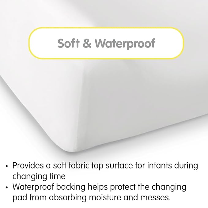 BreathableBaby Waterproof Cover, for 32" x 16"/81 x 41 cm Changing Pad, White (2-Pack)