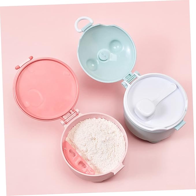 Hemoton 2pcs Portable Powder Dispenser Food-grade Container for Formula Storage Capacity for Travel and Outdoor Use Pig Design