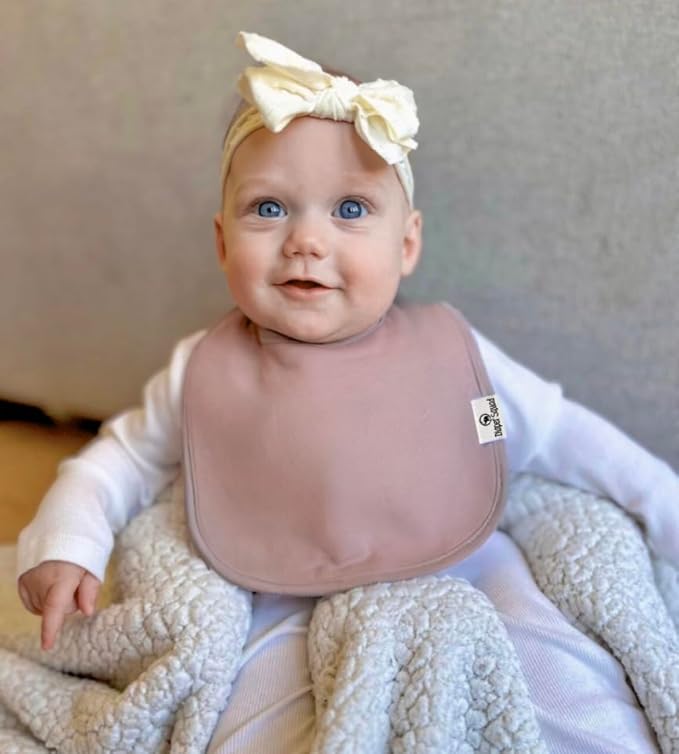 DiaperSquad's 100% Organic Cotton Baby Drool Bibs, Super Absorbent & Adjustable Baby Bibs for Drooling and Teething