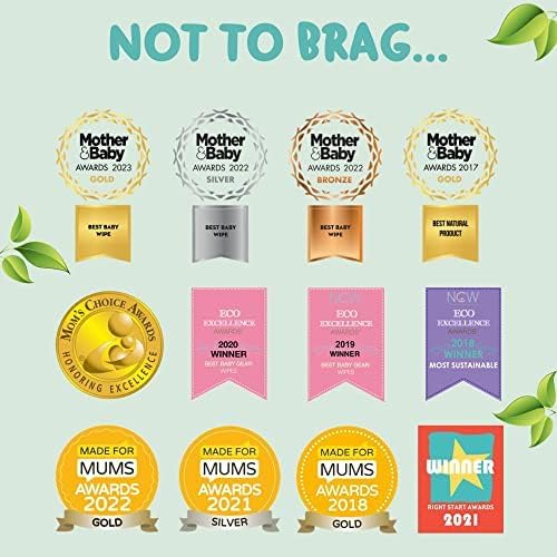 Kinder by Nature Plant Based Baby Wipes - 100% Biodegradable & Compostable, 224 Count (4 Packs of 56) - 99% Plant-Based Ingredients, Plastic-Free Wipes