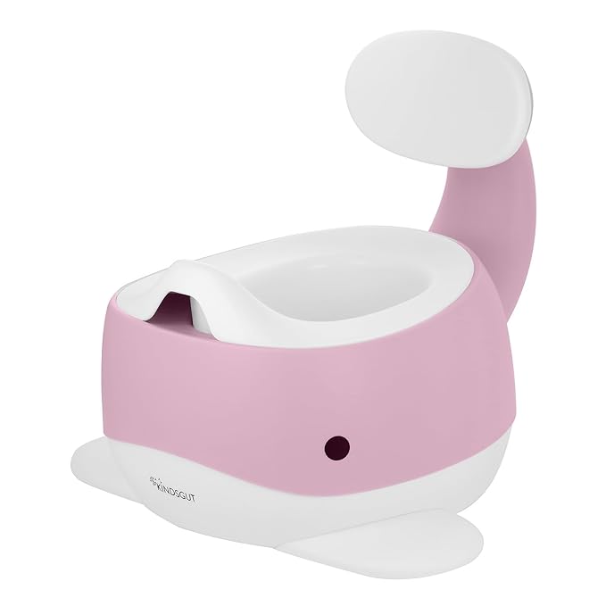 Kindsgut Whale Potty Training Toilet – Ergonomic Toddler Potty for Boys & Girls, Designed in Germany, Non-Slip & Easy Clean, Delicate Pink