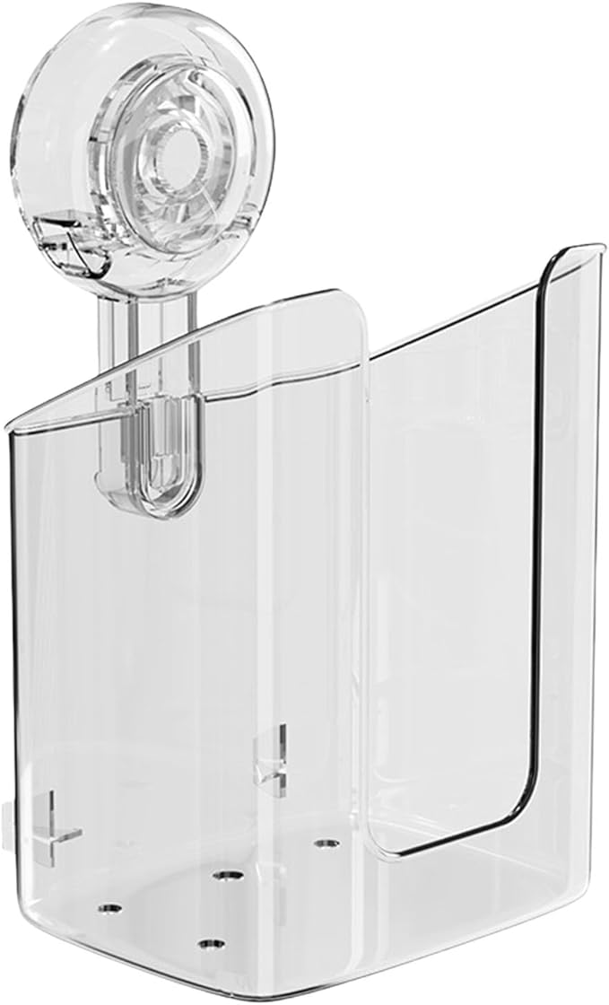 Wall Mounted Wet Wipes Dispenser for Bathroom and Kitchen, Clear PET Materials, Easy Installation with Suction Cup