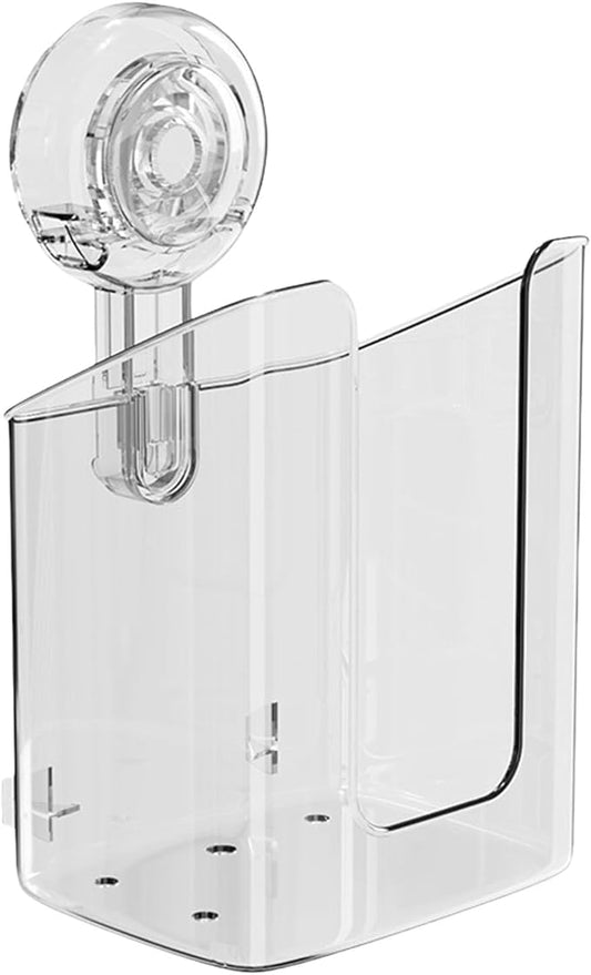 Wall Mounted Wet Wipes Dispenser for Bathroom and Kitchen, Clear PET Materials, Easy Installation with Suction Cup