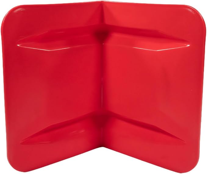 Mytee Products 10 Pack Red Flatbed Edge Protectors w/Carrying Case & Webbing Handle - 8"x8"x10" Plastic V Shaped Corner Protectors for Cargo Loads & Tie Down Strap Guard - Fit 1 Strap Up to 4"