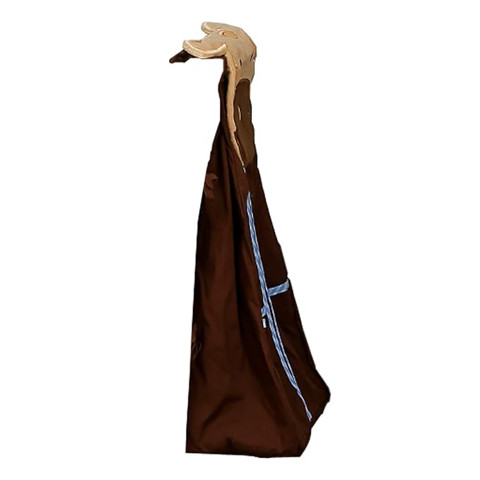 Diaper Stacker Handmade Giraffe Baby Diaper Hanging Bag with 2 Pocket for Toys 1 Piece Brown (Giraffe Head)
