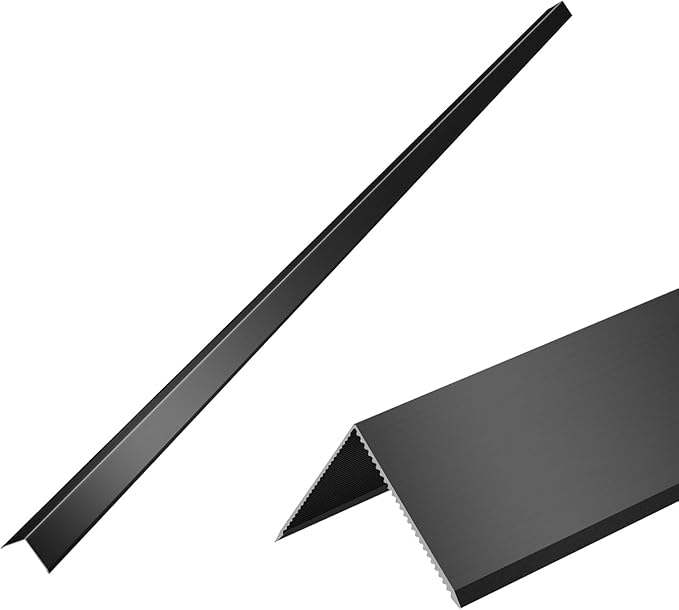 Aluminum Alloy Black Corner Guards 12PCS Thickness Wall Corner Protectors for Walls Right Angle Corner Protectors Guards L Shaped Metal Protectors 90° Angle, Corner Guards 19Ga (2x2X48.0 Inch)