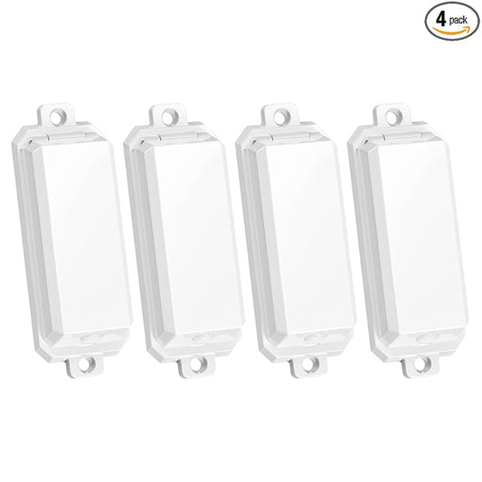 CLYMENE 4 Pack Light Switch Cover Guard, Child Proof Wall Switch Cover Keeps Lights or Switches from Being Accidentally Turned ON or Off, Rocker Style (White)