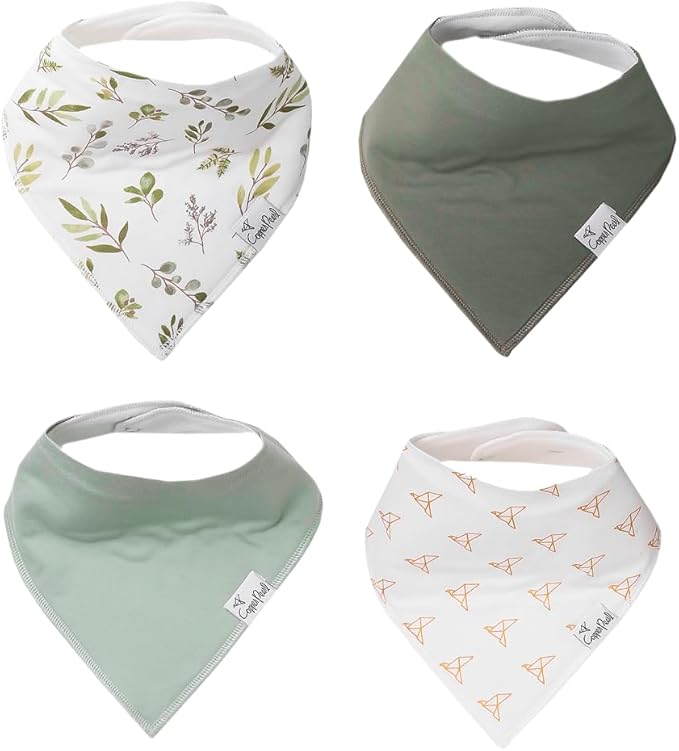 Copper Pearl Baby Bandana Bibs, 4 Pack