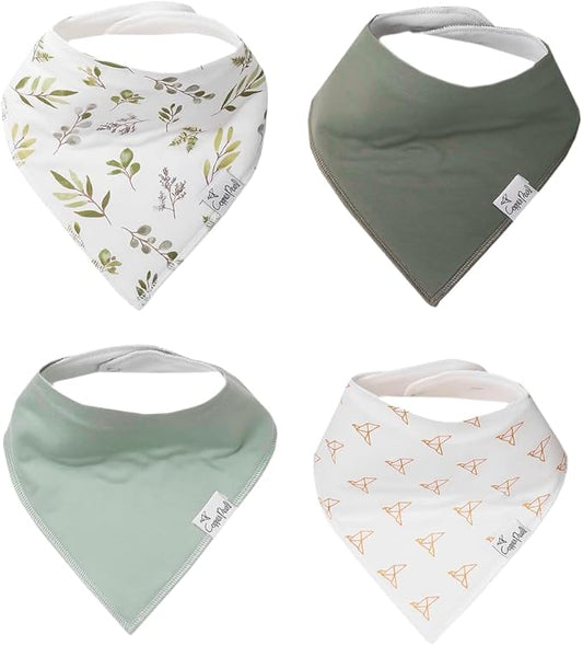 Copper Pearl Baby Bandana Bibs, 4 Pack