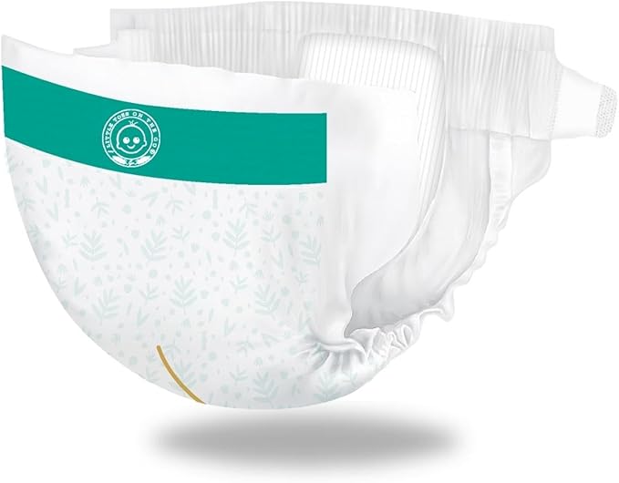 Little Toes Patented Natural Disposable Viscose Diapers ǀ Day and Overnight Diapers ǀ Sustainable | Size 1 Small | 36 Pack