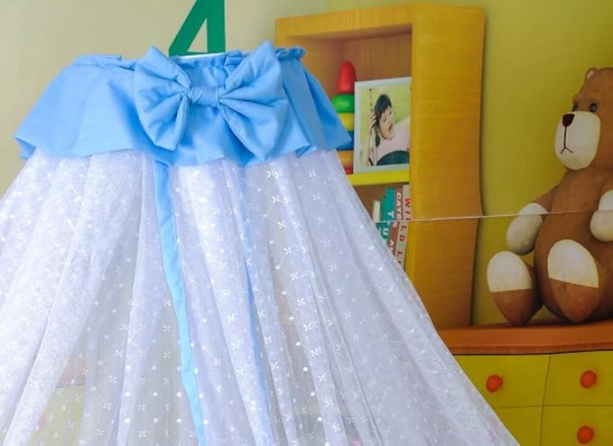 Joylife Baby Netting Baby Toddler Bed Crib Dome Canopy Netting (Blue)