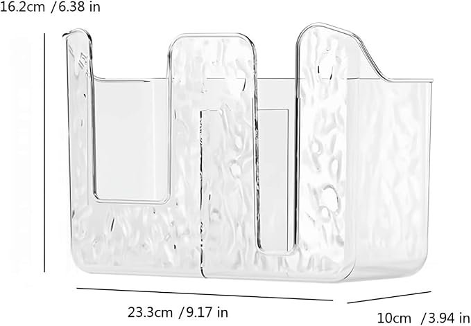Wall-Mounted Wipes Dispenser Holder – Adhesive-Acrylic Storage Box for Kitchen, Bathroom & Bedroom – Flushable Wet Wipes Container (A)
