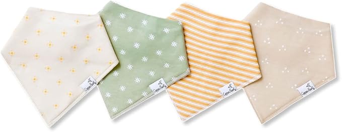 Copper Pearl Baby Bandana Bibs, 4 Pack