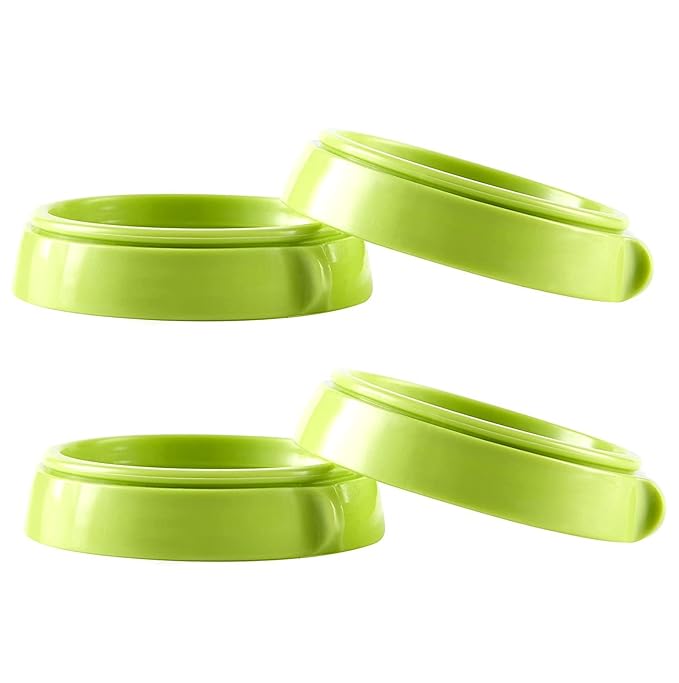 Bottle Collars Rings Replacement for Comotomo Baby Feeding Bottles, 4 Count (Green)