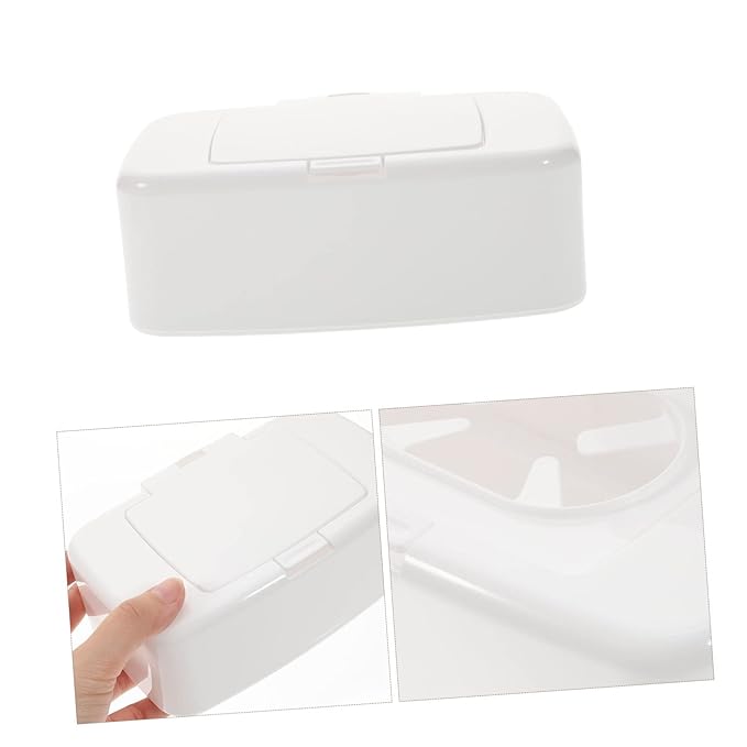 Household Wipes Holder Dispenser Box with Lid for Living Room Baby Wipes Dispenser Wipes Container to Keep Wipes Fresh and Easy to Access