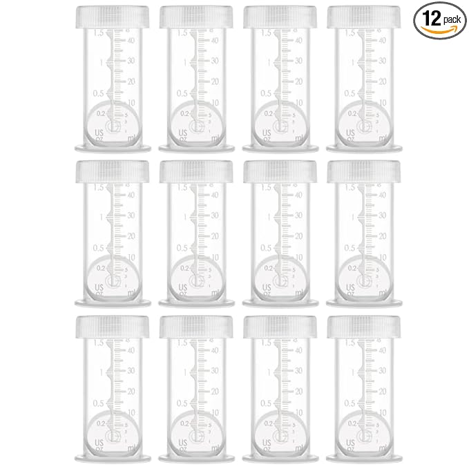 Maymom Colostrum & Storage Bottles Leak Proof Lids, Breastmilk Freezer or Refrigerator Storage, Made Without BPA; 12pc/pk