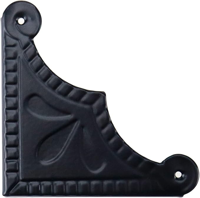 T Tulead Box Corner Protectors Iron Edge Protectors Black Corner Guard Edge Cover 2.2"×2.2"×0.47" Furniture Corner Bumpers 30PCS with Nails