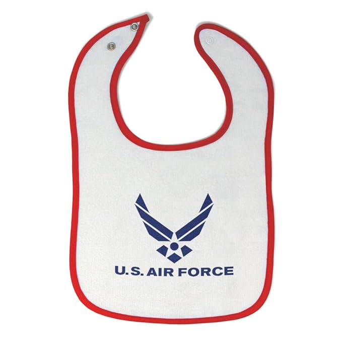 Toddler & Baby Bibs Burp Cloths Air Force U.S Air Force Cotton Baby Items for Baby Girl & Boy White Red Design Only
