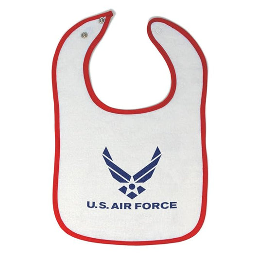 Toddler & Baby Bibs Burp Cloths Air Force U.S Air Force Cotton Baby Items for Baby Girl & Boy White Red Design Only
