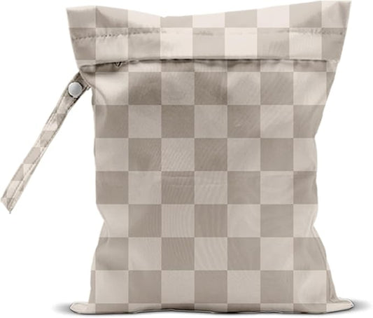 Grid Wet Dry Bags for Diaper Waterproof Swimsuit Washable Reusable Bag for Beach Diapers Dirty Yoga Gym Clothes Plant Gifts for Men Women Friend