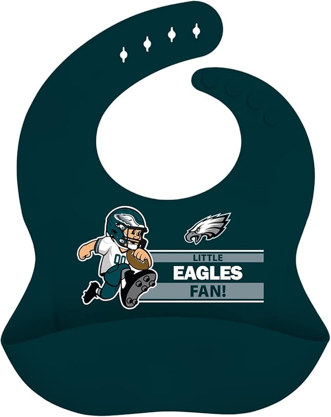 Baby Fanatic NFL Silicone Bib - Premium Quality, Educational, and Fun Activity for Kids and Families