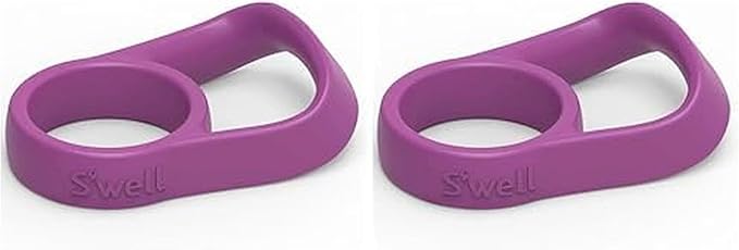 S'well Water Handle-Purple-Fits 9oz, 17oz, and 25oz Bottles Comfortable Way to Carry Go-Innovative Design and A Flexible Grip (Pack of 2)