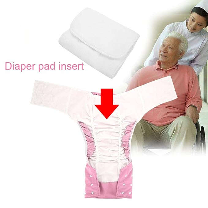 Adults Cloth Diapers For Elderly 6 Colors, Reusable Washable Waterproof Diapers Bedwetting Adults For Disabled Urine Loss, Adult Night Diapers For Incontinence Care(#3)